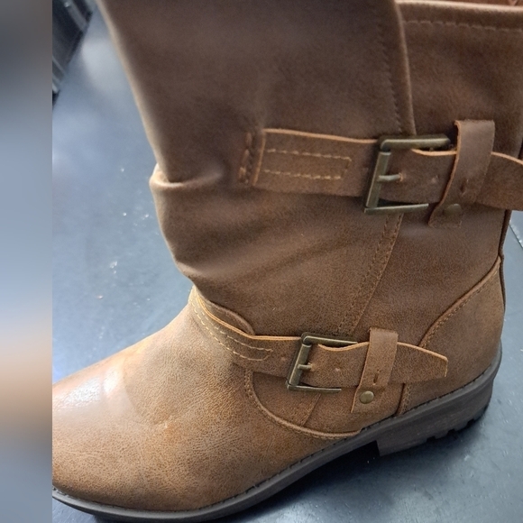 Forever Brown Faux Fur Slouchy Boot Size 8 - Picture 5 of 10